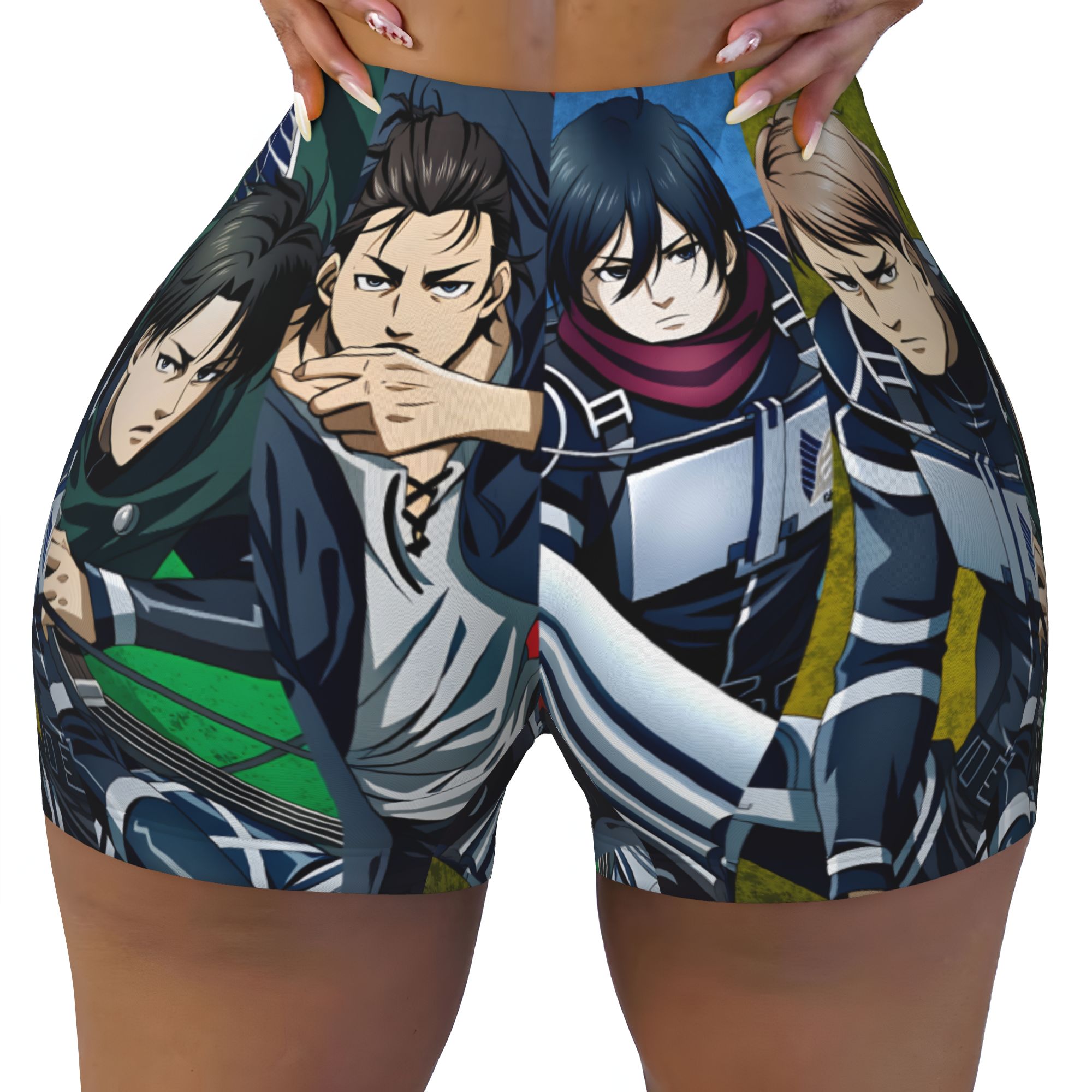 Women'S Volleyball Accessories - リーヴィ・アッカーマン 進撃の巨人 ワークアウトショーツ 女性用 エレン・イェーガー ジム