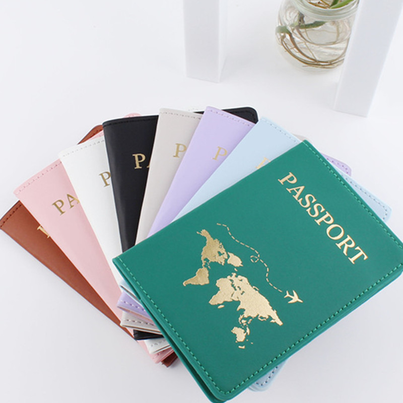 Women'S Accessories Wallet - 1 個 Pu レザーマップパスポートカバーケースカードホルダーファッション財布軽量トラベルアクセサリー女性や男性のためのフライト