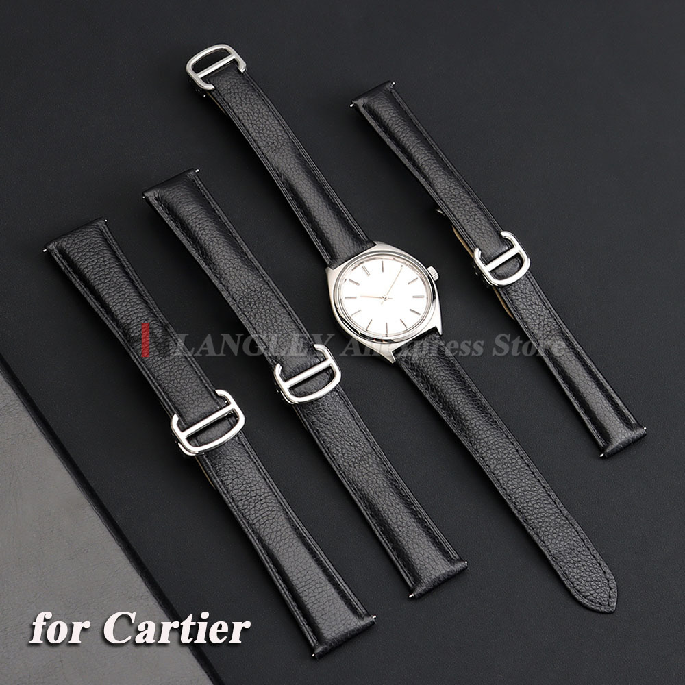 Women'S Accessories Cartier - 本革時計ストラップカルティエタンクロンドンソロソフトライチパターン女性男性時計バンドアクセサリー 16 ミリメートル 18 ミリメートル 20