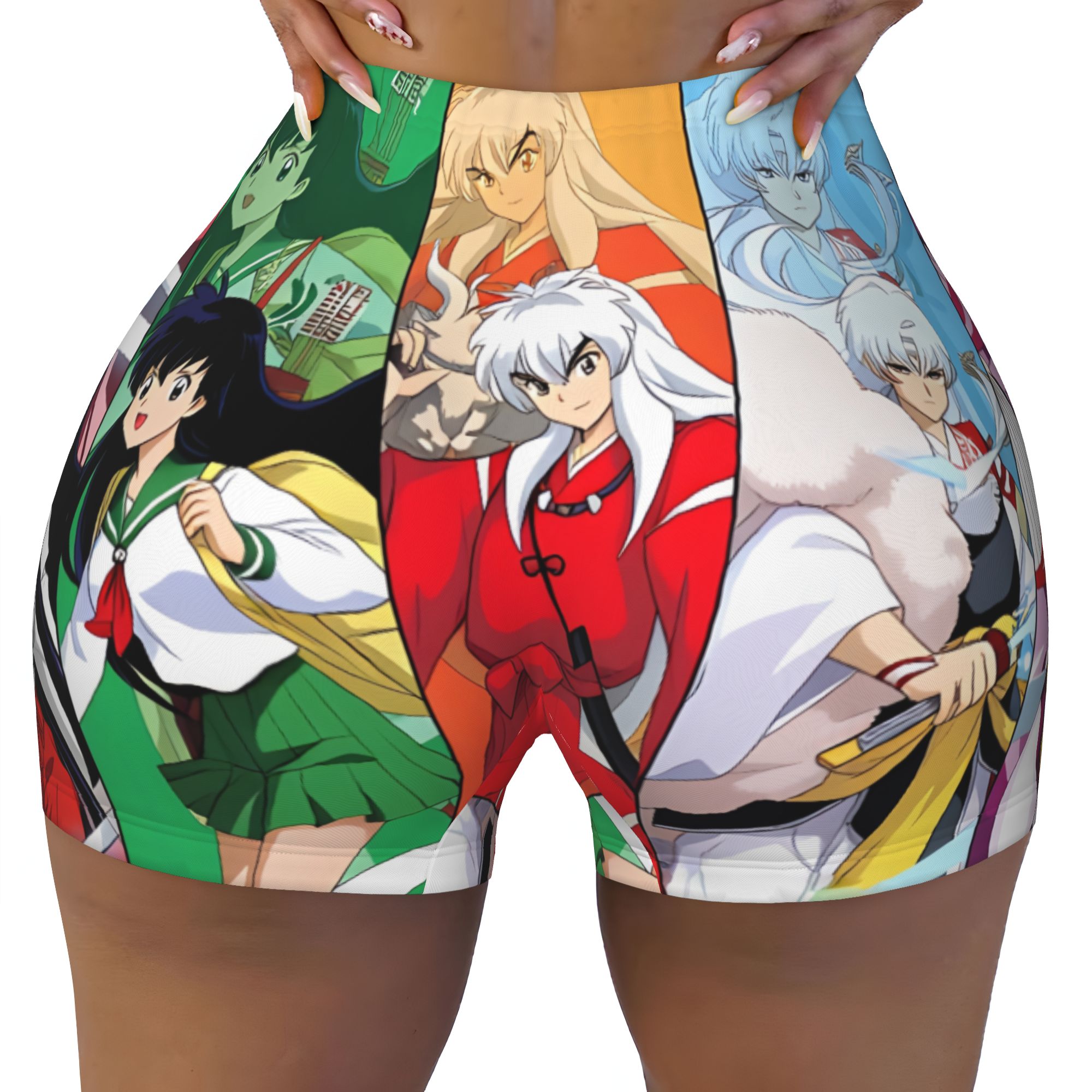 Women'S Volleyball Accessories - 女性用犬夜叉桔梗、かごめ、ひぐらし、殺生丸、三穂、奈落のアスレチックジム、バレーボール、バイカーショーツ