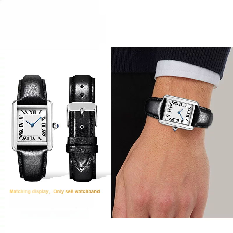 Women'S Accessories Cartier - カルティエ タンク ロンドン ソロ用、本革製時計バンド。14mm、16mm、18mm、19mm、20mm、21mmのサイズに対応。交換用リストバンド、男女兼用。時計ストラップ、アクセサリー。