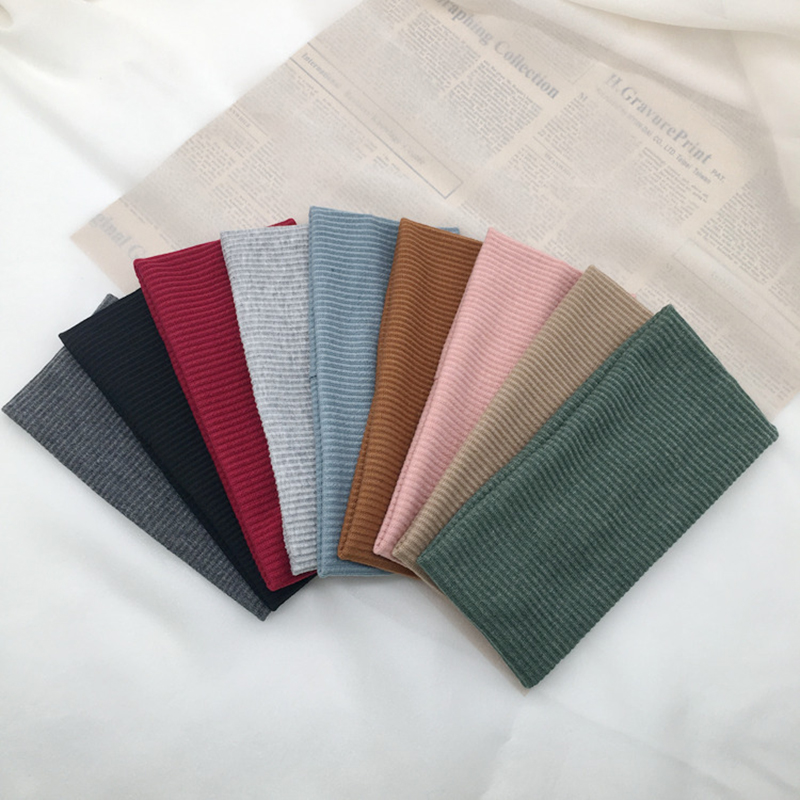 Women'S Yoga Accessories - ソリッドカラーのヘッドバンド女性のための新しいヘアバンドニット弾性スポーツヨガヘッドバンド帽子女の子ヘアバンドヘアアクセサリー