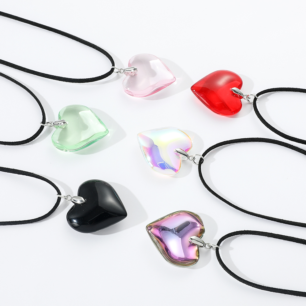 Women Accessories Chain - 二重層のシンプルな弓型クリスタルハートネックレス、スパイシーガールスタイルの鎖骨チェーンジュエリー、女性用アクセサリー