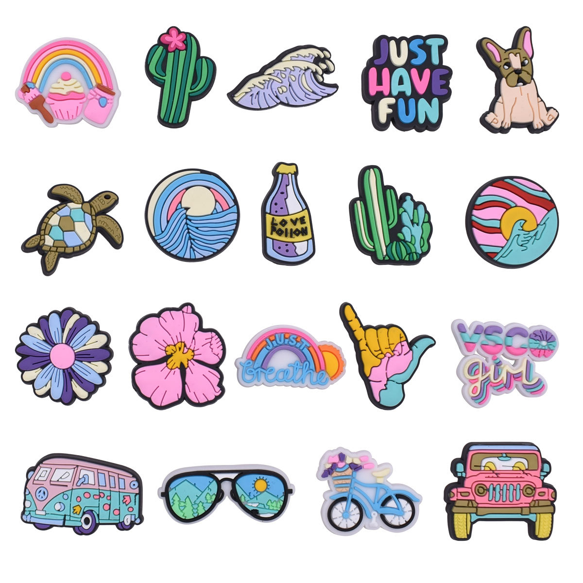Women'S Accessories Crocs - ビーチバケーションシューズチャーム クロックス用シンボルシューズアクセサリー クロックスデコレーションピン メンズアクセサリー ジーンズ 女性用クロッグクリップ