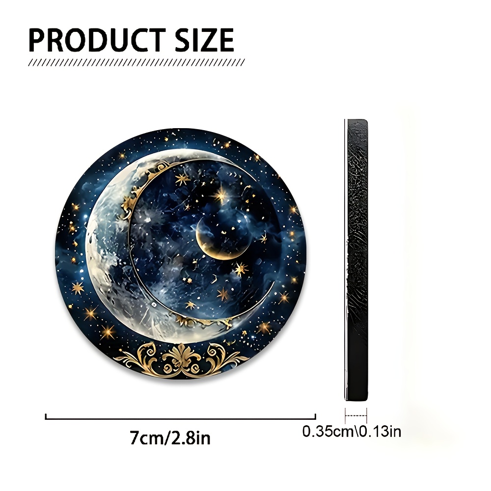 2個入り 星月柄 車用カップコースター - 耐久性のある滑り - Women Accessories Holder のレビューと価格