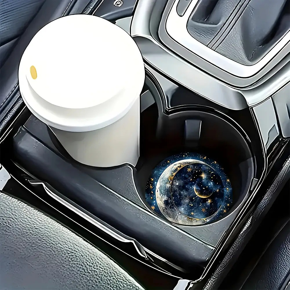 2個入り 星月柄 車用カップコースター - 耐久性のある滑り - Women Accessories Holder のレビューと価格