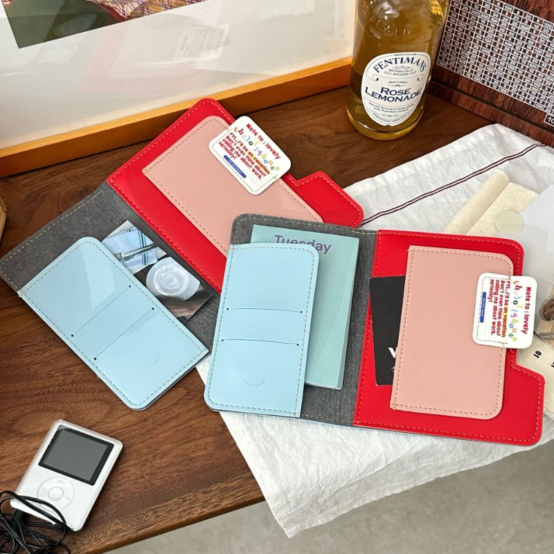 Ins カラーブロック パスポートホルダー 多機能 トラベル - Women'S Accessories Wallet のレビューと価格