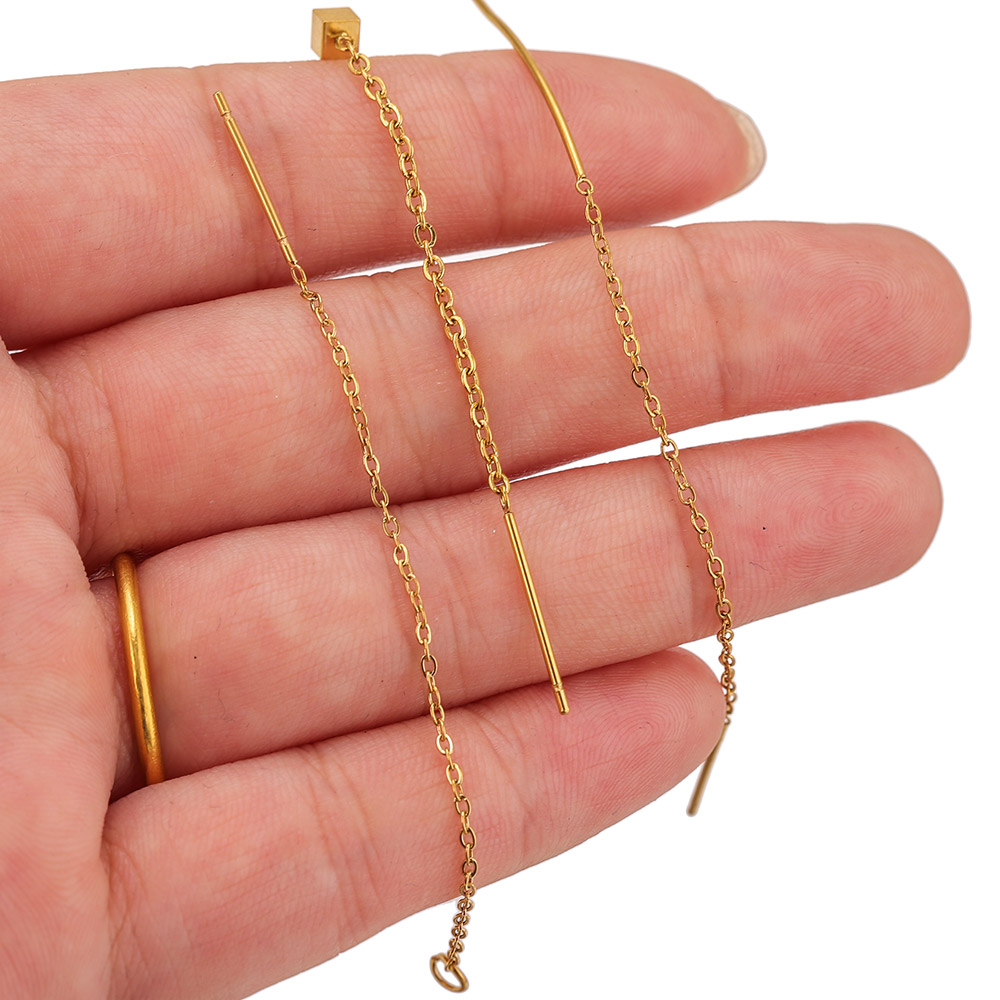 10 個ステンレス鋼ロングイヤーラインイヤリングボールダング - Women Accessories Chain のレビューと価格