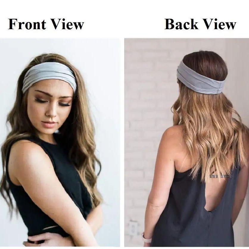 新しいソリッドカラーの弾性ヘアバンドヨガエクササイズ吸汗ヘッ - Women'S Yoga Accessories のレビューと価格