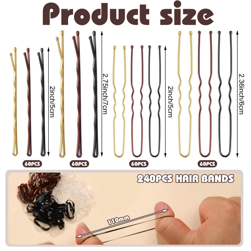 1箱480個入りヘアスタイリングアクセサリーキット U字型ヘ - Women Accessories Holder のレビューと価格