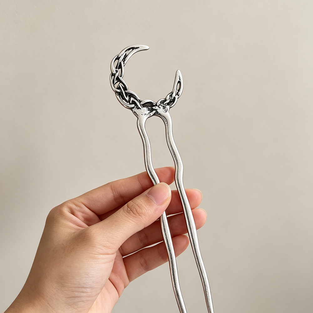 1個入り、ヴィンテージ風チェーンと三日月型のU字型ヘアフォー - Women Accessories Chain のレビューと価格
