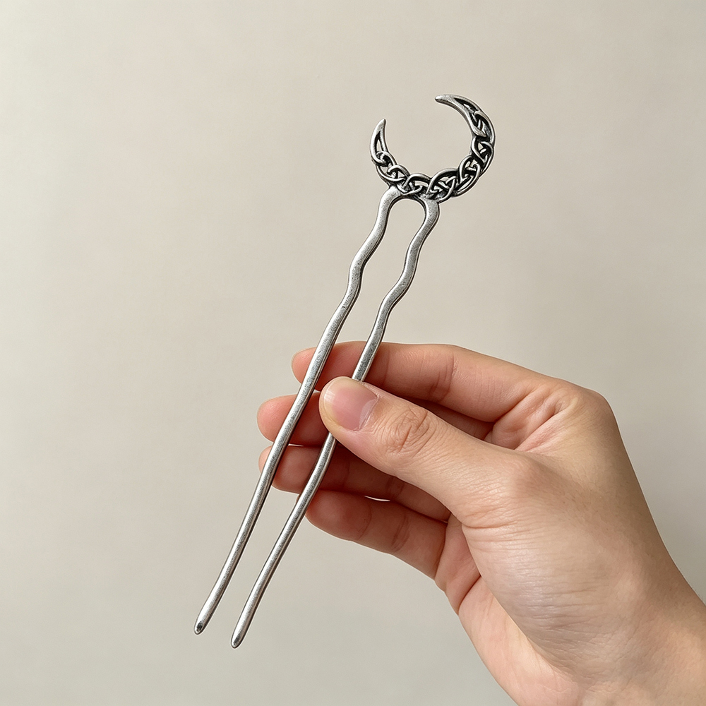 1個入り、ヴィンテージ風チェーンと三日月型のU字型ヘアフォー - Women Accessories Chain のレビューと価格