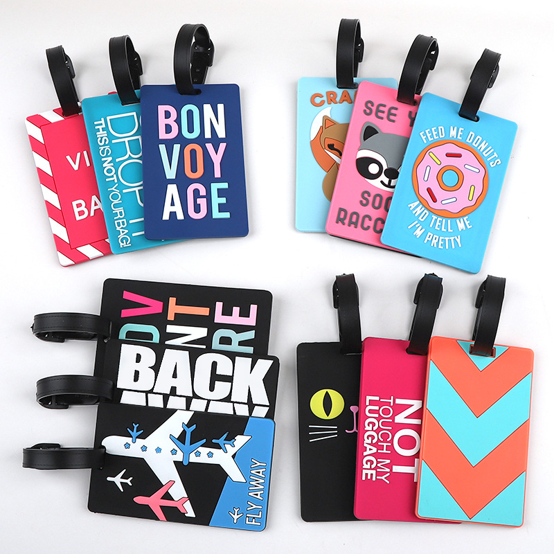 1pc 漫画動物 PVC 荷物タグ女性男性ホリデートラベルア - Women Accessories Name のレビューと価格