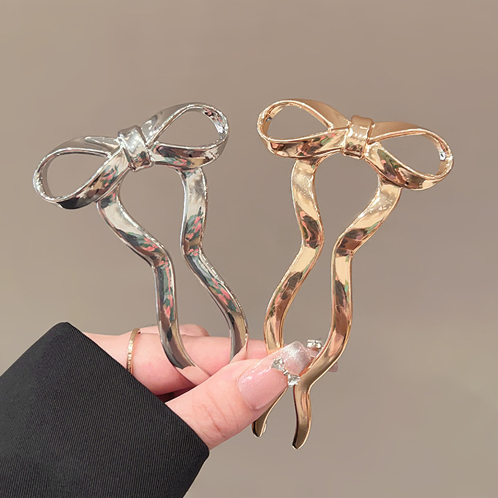 エレガントなちょう結び U 字型ヘアピン合金金属ポニーテール - Women Accessories Holder のレビューと価格