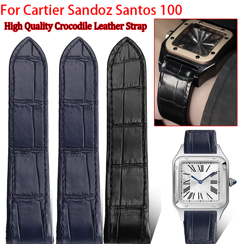 ワニ本革時計ストラップカルティエサンダーズサントス 100  - Women'S Accessories Cartier のレビューと価格