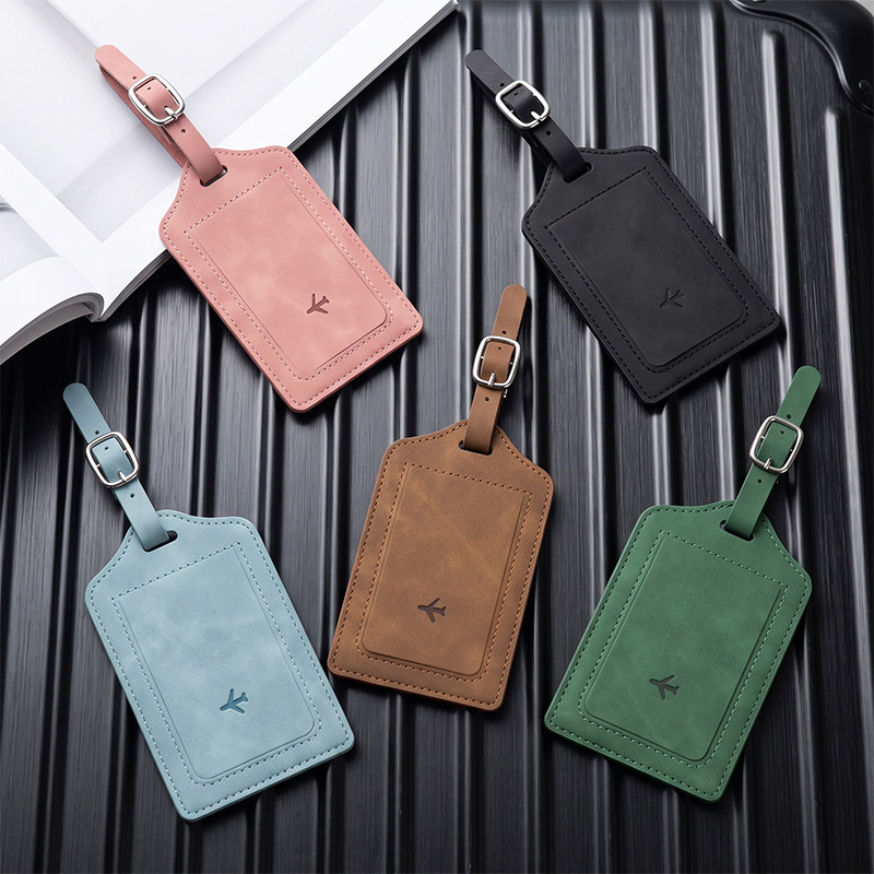 1個入りPUレザー製ラゲージタグ、男女兼用旅行アクセサリー、 - Women Accessories Name のレビューと価格