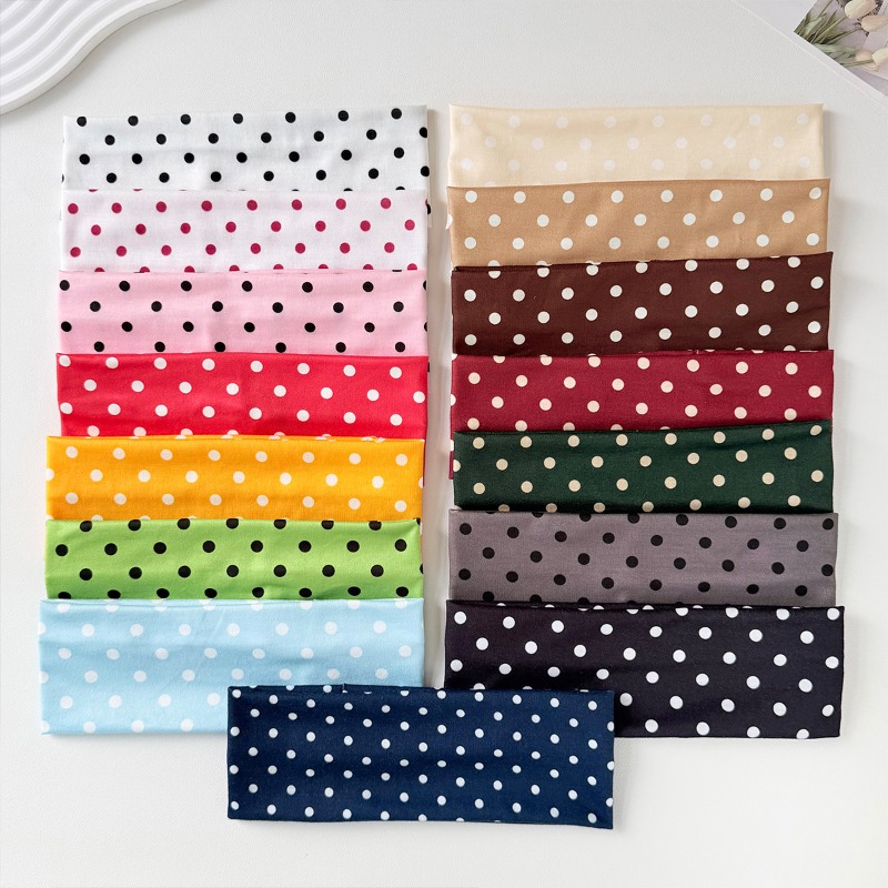 2個セット ポルカドット柄 伸縮性ヘッドバンド ソフト生地  - Women'S Yoga Accessories のレビューと価格