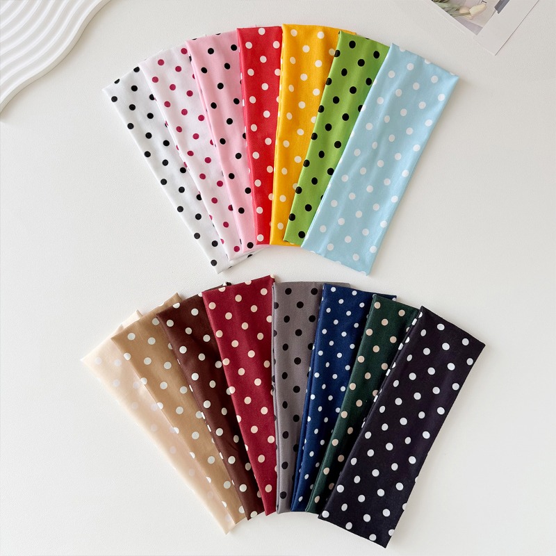 2個セット ポルカドット柄 伸縮性ヘッドバンド ソフト生地  - Women'S Yoga Accessories のレビューと価格
