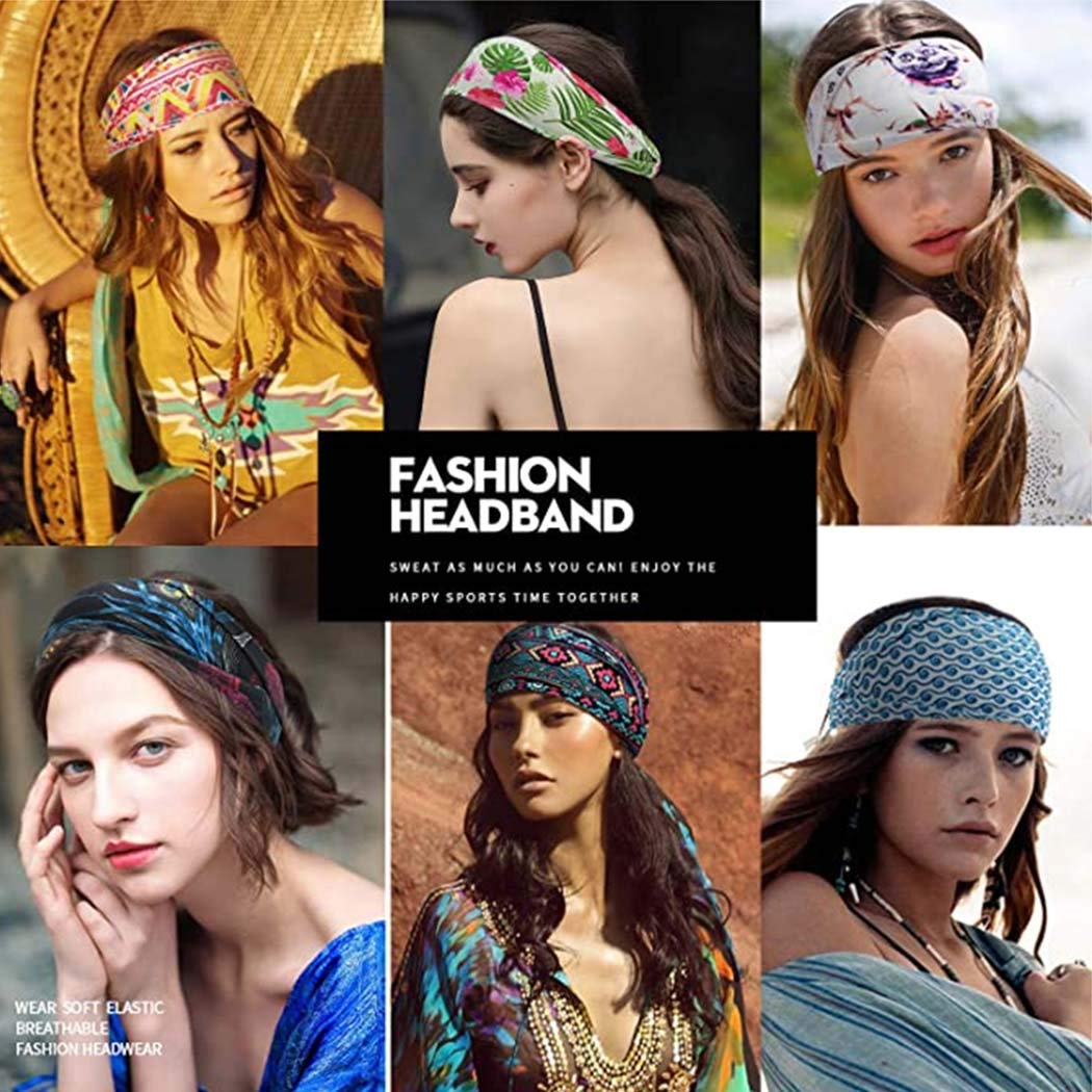 女性と女の子のためのワイドボヘミアンヘッドバンド,滑り止めタ - Women'S Yoga Accessories のレビューと価格