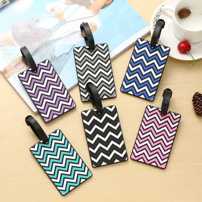 幾何学的な荷物タグ女性男性 PVC 手荷物名札スーツケース住 - Women Accessories Name のレビューと価格